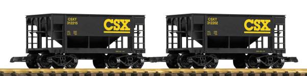 PIKO 38953 - G - 2-tlg. Set Selbstentladewagen, CSX